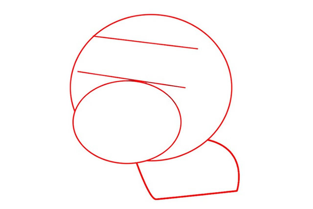 大头卡通小猪简笔画教程