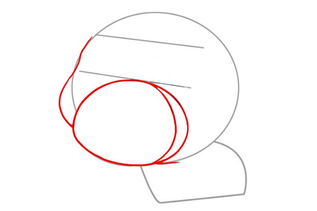 大头卡通小猪简笔画教程