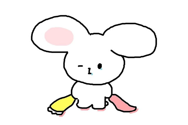 7张丧小兔的简笔画大全 