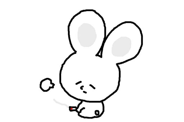 7张丧小兔的简笔画大全 