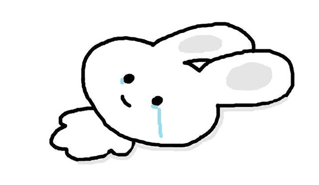 7张丧小兔的简笔画大全 