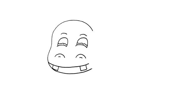 可爱的河马简笔画教程