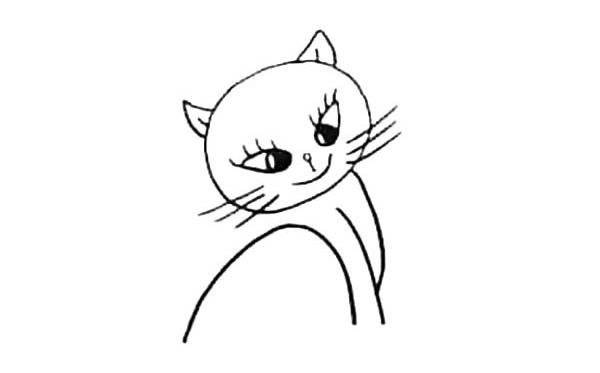 想吃鱼的小花猫简笔画步骤 想吃鱼的小花猫简笔画步骤