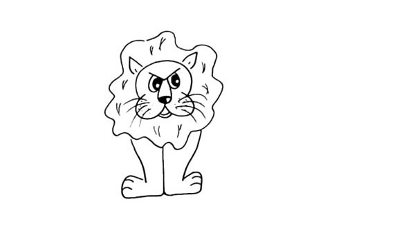 带颜色的狮子简笔画怎么画