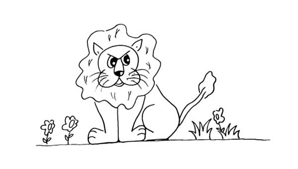 带颜色的狮子简笔画怎么画