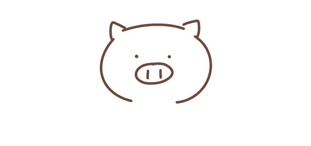 告白的爱心小猪简笔画 告白的爱心小猪简笔画