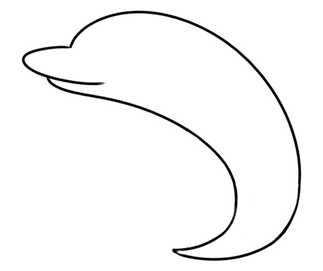 玩圈圈的海豚简笔画教程 玩圈圈的海豚简笔画教程