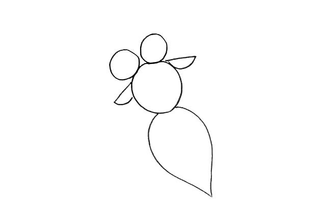 色彩鲜艳的大眼金鱼简笔画