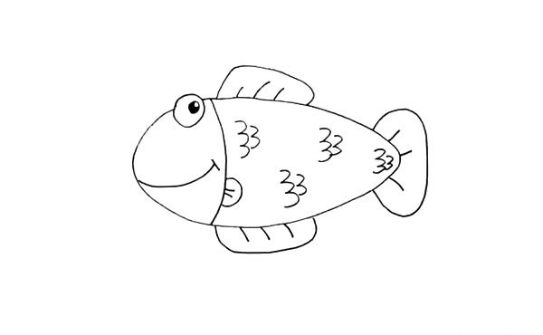 海草和小鱼卡通简笔画教程 海草和小鱼卡通简笔画教程