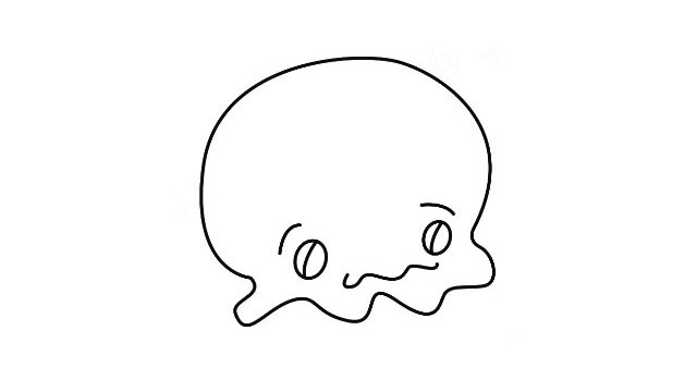 水母怎么画 卡通水母简笔画教程