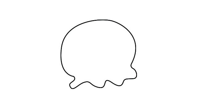 水母怎么画 卡通水母简笔画教程