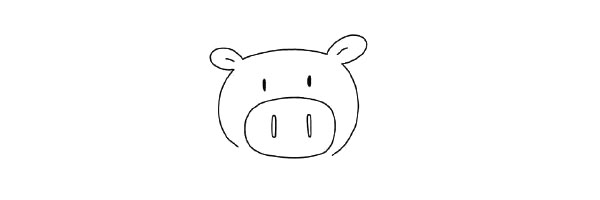 放鞭炮的小猪简笔画教程