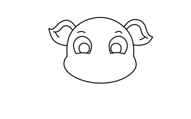 拜年的小猪简笔画教程