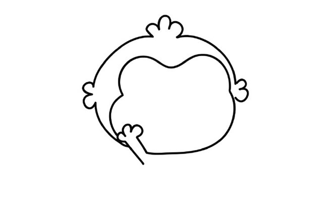 可爱的小猴子简笔画教程