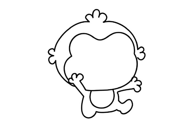 可爱的小猴子简笔画教程