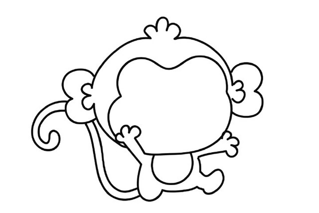 可爱的小猴子简笔画教程