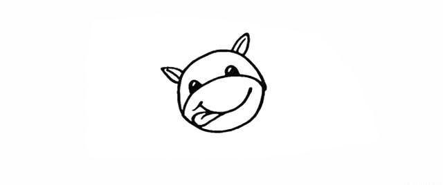 带颜色的奶牛简笔画怎么画