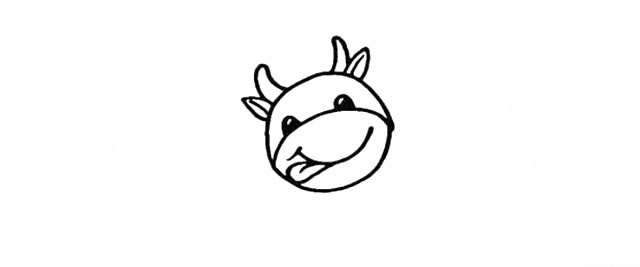 带颜色的奶牛简笔画怎么画