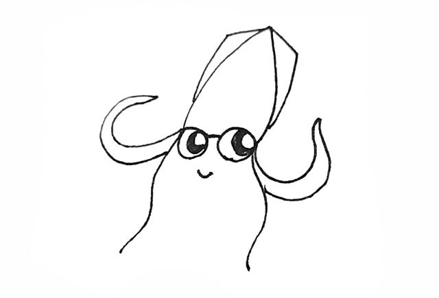 鱿鱼怎么画 卡通鱿鱼简笔画步骤 鱿鱼怎么画 卡通鱿鱼简笔画步骤