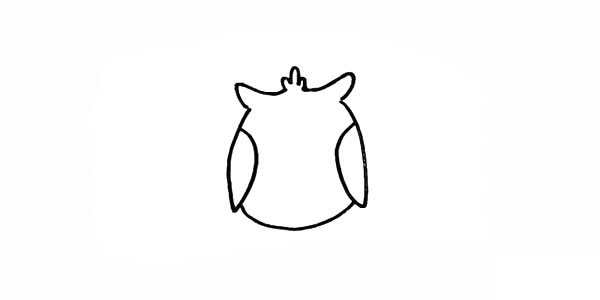 月光下的猫头鹰简笔画步骤 月光下的猫头鹰简笔画步骤