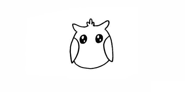 月光下的猫头鹰简笔画步骤 月光下的猫头鹰简笔画步骤