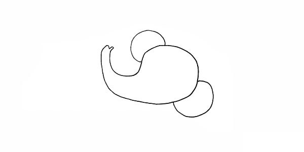 洗澡的大象简笔画步骤 洗澡的大象简笔画步骤