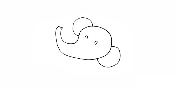 洗澡的大象简笔画步骤 洗澡的大象简笔画步骤