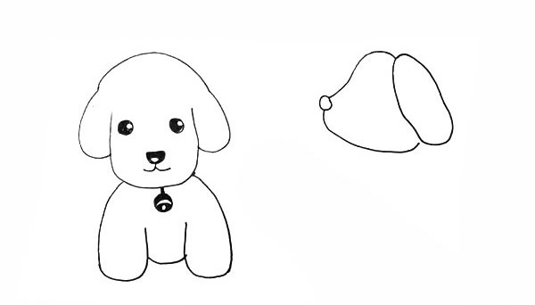 两只可爱的小狗简笔画 两只可爱的小狗简笔画