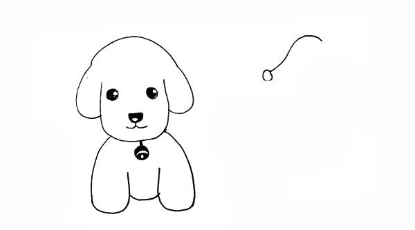 两只可爱的小狗简笔画 两只可爱的小狗简笔画