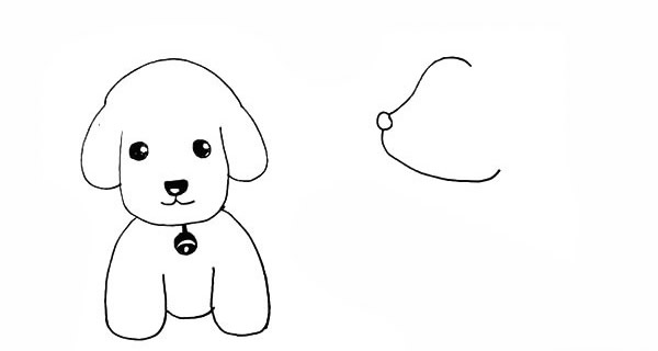 两只可爱的小狗简笔画 两只可爱的小狗简笔画