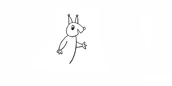 喜欢吃坚果的松鼠简笔画步骤