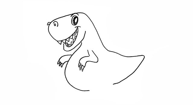 恐龙怎么画 带颜色的恐龙简笔画步骤