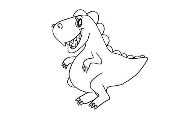 恐龙怎么画 带颜色的恐龙简笔画步骤