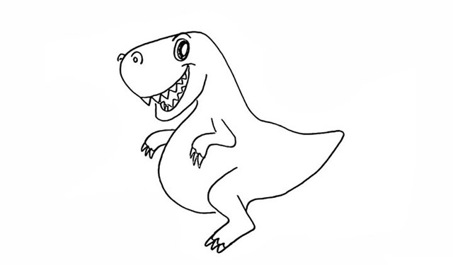 恐龙怎么画 带颜色的恐龙简笔画步骤