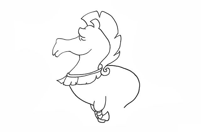 带颜色的战马简笔画步骤