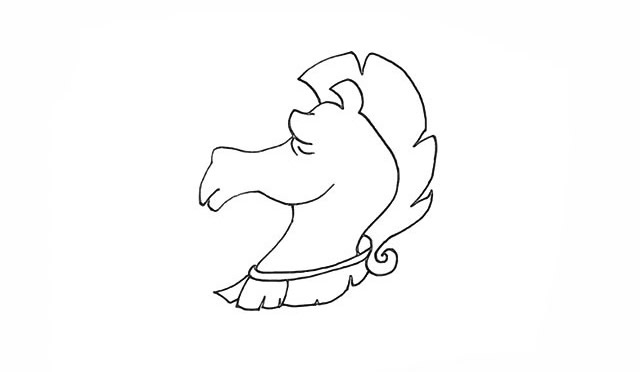 带颜色的战马简笔画步骤