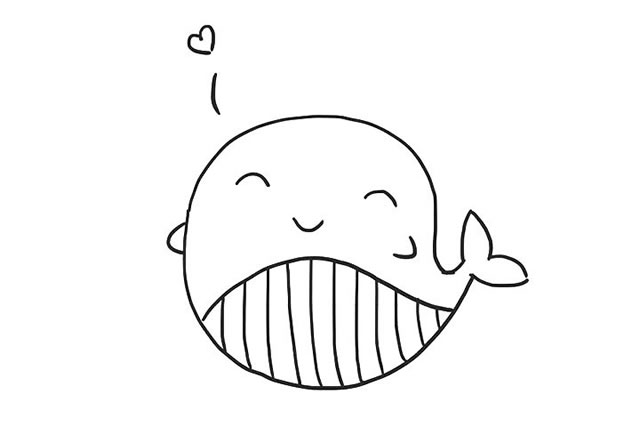 分享几张鲸鱼的简笔画 分享几张鲸鱼的简笔画