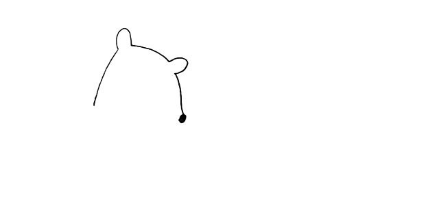 两只北极熊卡通简笔画