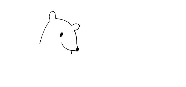 两只北极熊卡通简笔画