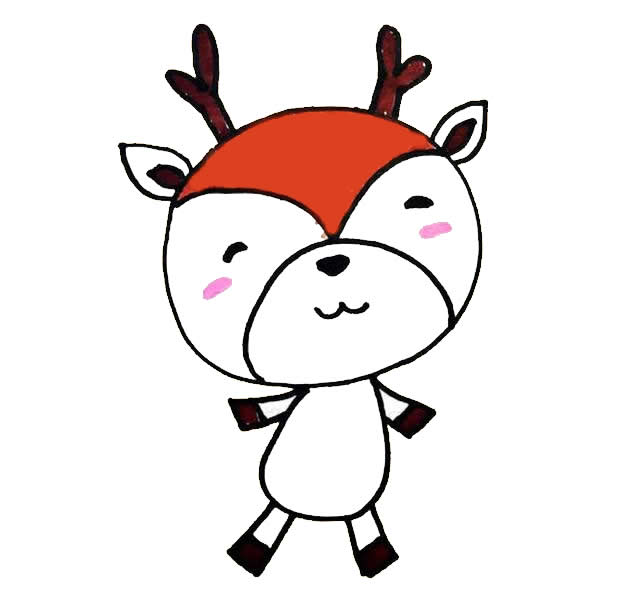 小鹿人卡通简笔画 小鹿人卡通简笔画