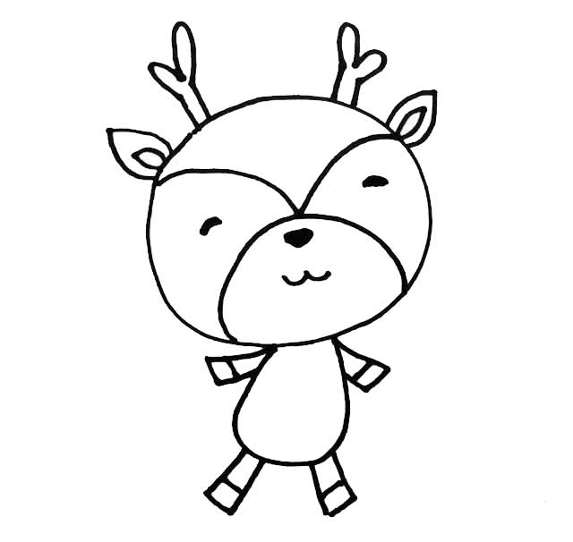小鹿人卡通简笔画 小鹿人卡通简笔画