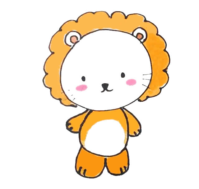 小狮人卡通简笔画
