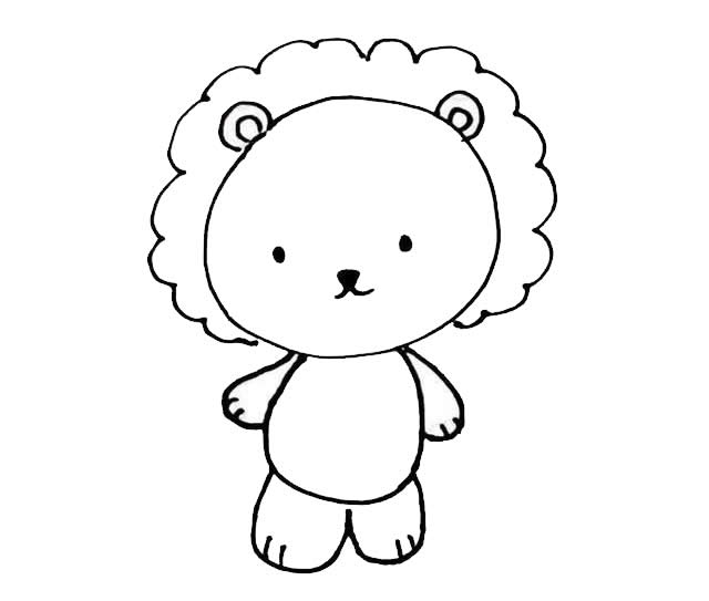 小狮人卡通简笔画
