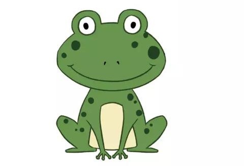 带颜色的青蛙简笔画