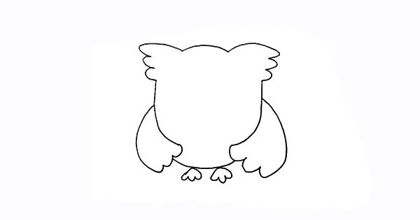 带颜色的猫头鹰简笔画步骤