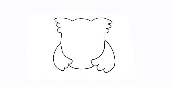 带颜色的猫头鹰简笔画步骤