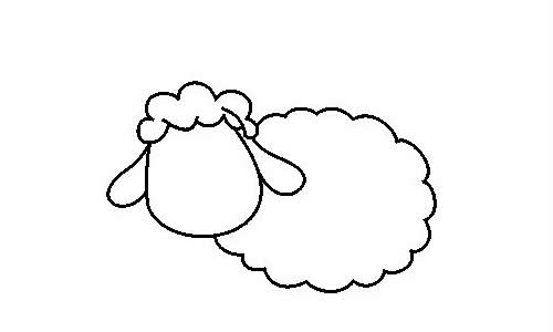 一步步教你画简单的绵羊带涂色