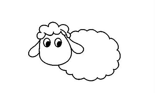 一步步教你画简单的绵羊带涂色