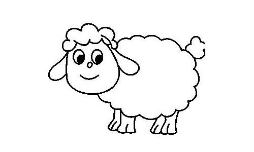 一步步教你画简单的绵羊带涂色