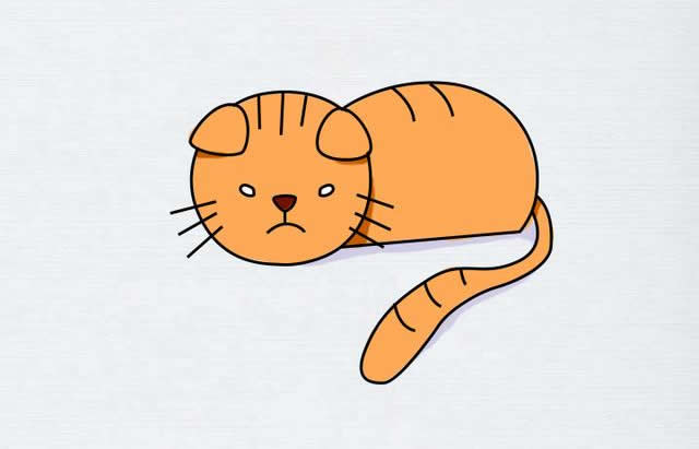 一步步教你画慵懒的小猫咪 一步步教你画慵懒的小猫咪